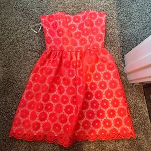 lilly pulitzer strapless mini dress